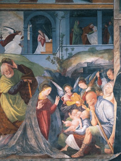 Natività, affresco di Gaudenzio Ferrari, Chiesa di San Cristoforo, Vercelli da Gaudenzio Ferrari
