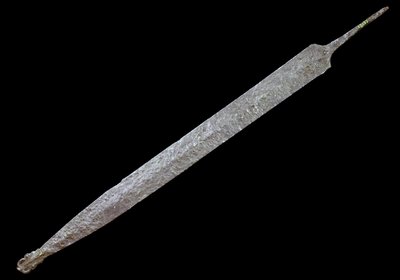 Arte della Gallia: Lancia di ferro, Età del Ferro (400 a.C.). Museo delle Antichità, Saint Germain en Laye da Gaulish