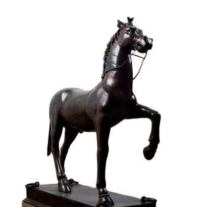 Cavallo votivo in bronzo (scultura, c. 50 d.C.) da Gaulish Gaulish