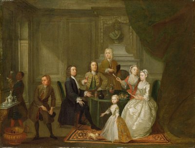 Ritratto di gruppo, probabilmente della famiglia Raikes da Gawen Hamilton