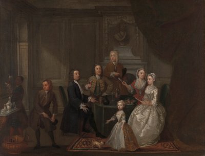 Ritratto di gruppo, probabilmente della famiglia Raikes da Gawen Hamilton