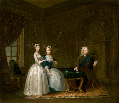 Ritratto di John, 2° Duca di Montagu, sua Moglie e la loro Figlia Minore, c1730 da Gawen Hamilton