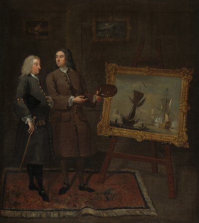 Thomas Walker e Peter Monamy, c.1735 da Gawen Hamilton