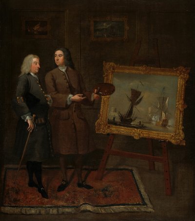 Thomas Walker e Peter Monamy, c. 1735 da Gawen Hamilton