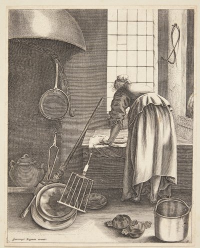 Una Donna che Pulisce da Geertruyt Roghman