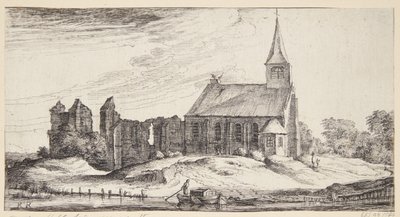 Vista verso la chiesa di Sloten da Geertruyt Roghman
