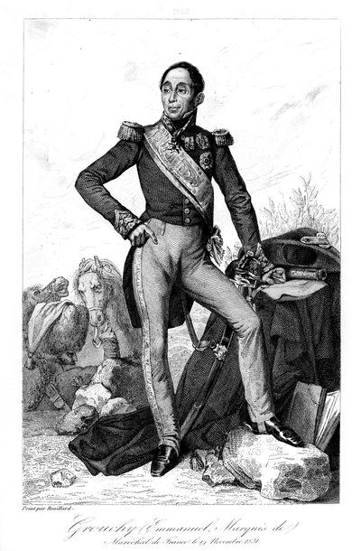 Emmanuel, marchese de Grouchy 1766-1847, generale e maresciallo francese, 1839 da Geille