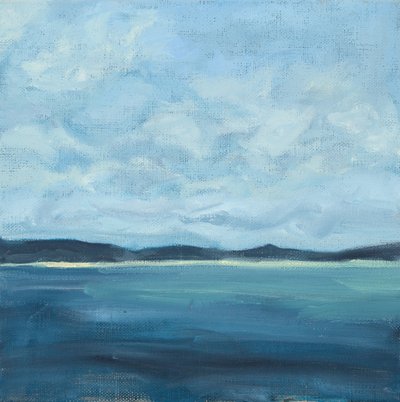 Paesaggio marino, 2016 (olio su tela) da Genevieve French