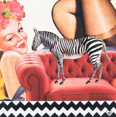 ZigZagZebra (collage) da Genevieve French