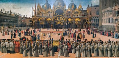 Processione in Piazza San Marco a Venezia da Gentile Bellini