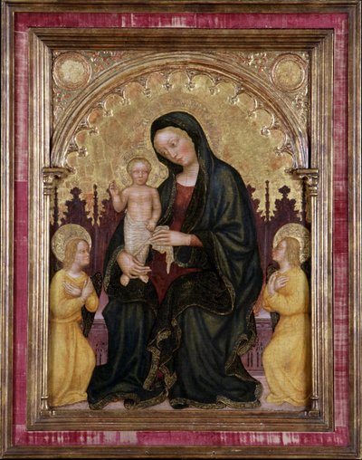 Madonna in Trono con Bambino e Due Angeli da Gentile da Fabriano