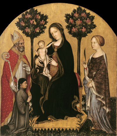 Maria in trono con il Bambino, santi e un donatore da Gentile da Fabriano