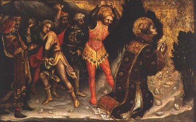 Lapidazione di Santo Stefano da Gentile da Fabriano