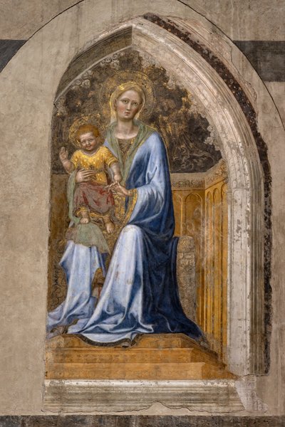 Madonna in trono con Bambino e angeli, di Gentile da Fabriano da Gentile da Fabriano