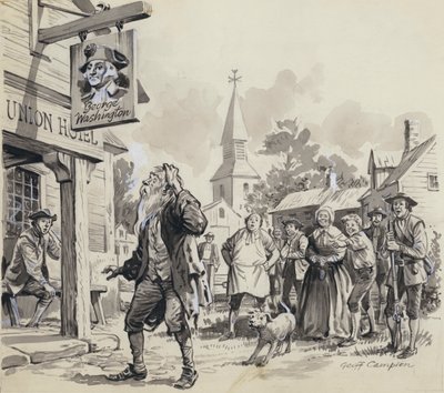 Rip Van Winkle (guazzo su carta) da Geoff Campion