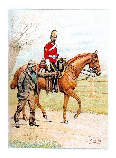 1° Dragoni Reali, c1890 da Geoffrey Douglas Giles