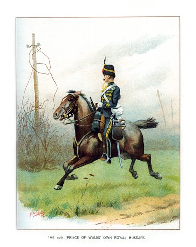 Il 10° Principe del Galles Reale Ussari, c1890 da Geoffrey Douglas Giles
