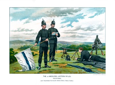 Il 1° Middlesex Victoria Rifles, c1890 da Geoffrey Douglas Giles