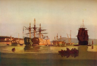 HMS Revenge e French Prize Hulk, c. 1850 da Geoffrey Sneyd Garnier