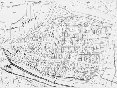 Vecchia mappa di Weinsberg da Geometer Jehle