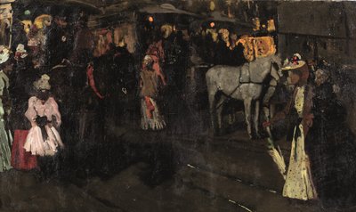 Una domenica sera al Dam, Amsterdam, c.1895 da Georg Hendrik Breitner