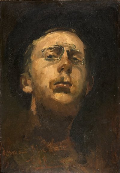 Autoritratto con pince-nez da Georg Hendrik Breitner