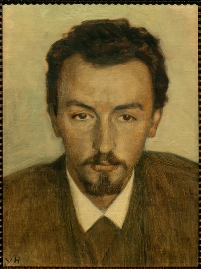 Ritratto del pittore Vilhelm Hammershøi da Georg Nicolai Achen