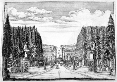 Progetto di castello e giardino, 1664 da Georg Andreas Bockler