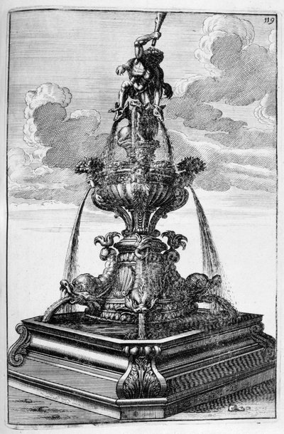 Progetto di fontana, 1664 da Georg Andreas Bockler