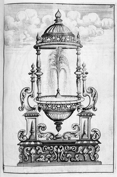 Progetto di fontana, 1664 da Georg Andreas Bockler