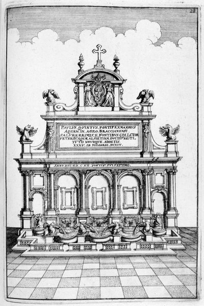 Progetto di fontana, 1664 da Georg Andreas Bockler