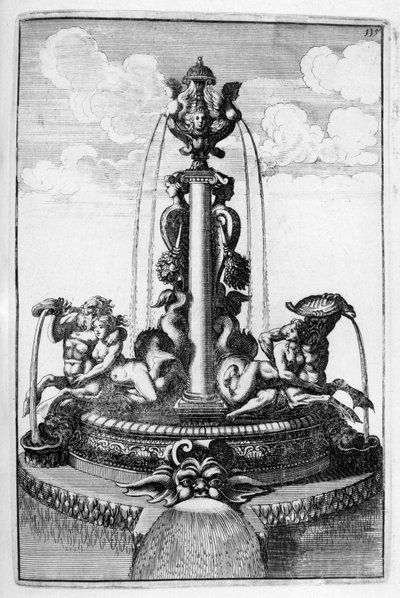 Progetto di fontana, 1664 da Georg Andreas Bockler