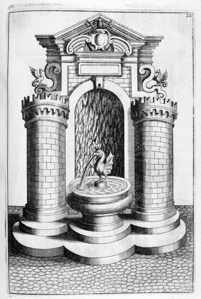 Progetto di fontana da Georg Andreas Bockler