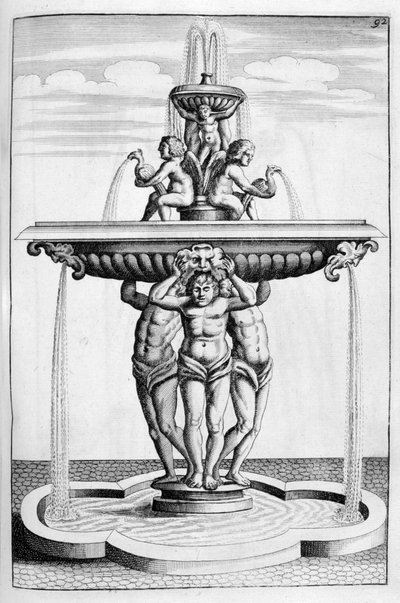 Progetto di fontana, 1664 da Georg Andreas Bockler
