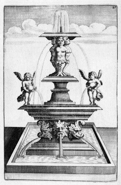 Progetto di fontana, 1664 da Georg Andreas Bockler