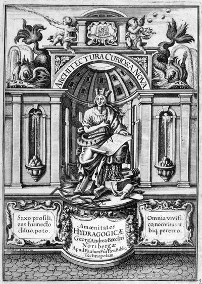 Prima pagina di Architectura Curiosa Nova, 1664 da Georg Andreas Bockler