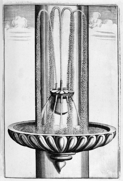 Progetto di fontana ornamentale, 1664 da Georg Andreas Bockler