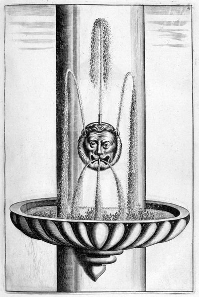 Progetto di fontana ornamentale, 1664 da Georg Andreas Bockler
