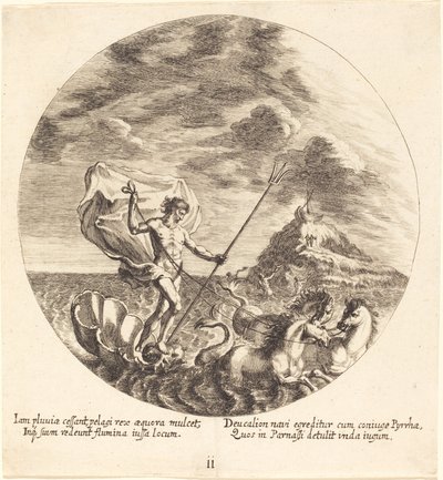 Deucalione e Pirra sbarcano sul Parnaso da Georg Andreas Wolfgang the Elder