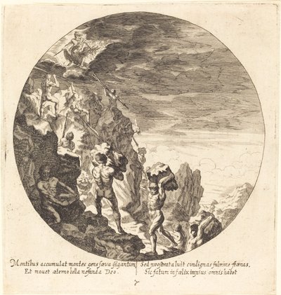 Giganti respinti da Giove da Georg Andreas Wolfgang the Elder