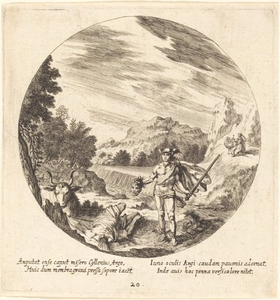 Mercurio uccide Argo da Georg Andreas Wolfgang the Elder