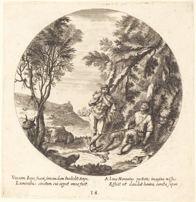 Mercurio addormenta Argo da Georg Andreas Wolfgang the Elder