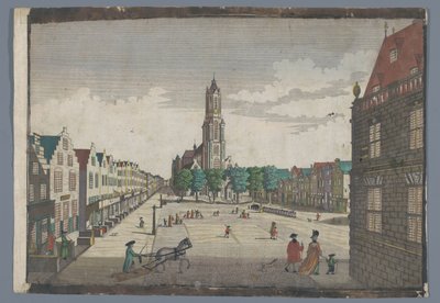 Vista della Nieuwe Kerk a Delft da Georg Balthasar Probst (possibly)