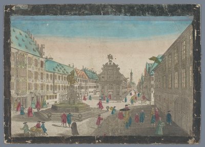 Veduta del mercato del vino ad Augusta da Georg Balthasar Probst (possibly)