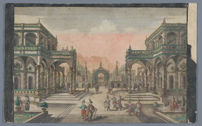 Veduta di un viale verso un giardino di cipressi a Costantinopoli da Georg Balthasar Probst (possibly)
