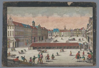 Veduta della Piazza del Sale a Wroclaw vista dal lato sud da Georg Balthasar Probst (possibly)