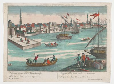 Veduta della Ooster Oude Hoofdpoort a Rotterdam da Georg Balthasar Probst
