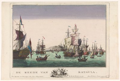 Veduta del porto di Batavia da Georg Balthasar Probst