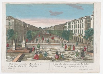 Veduta di una passeggiata a Marsiglia da Georg Balthasar Probst