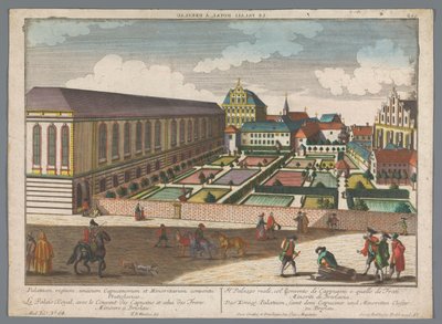 Veduta del Palazzo Reale e del monastero dei cappuccini a Wroclaw da Georg Balthasar Probst